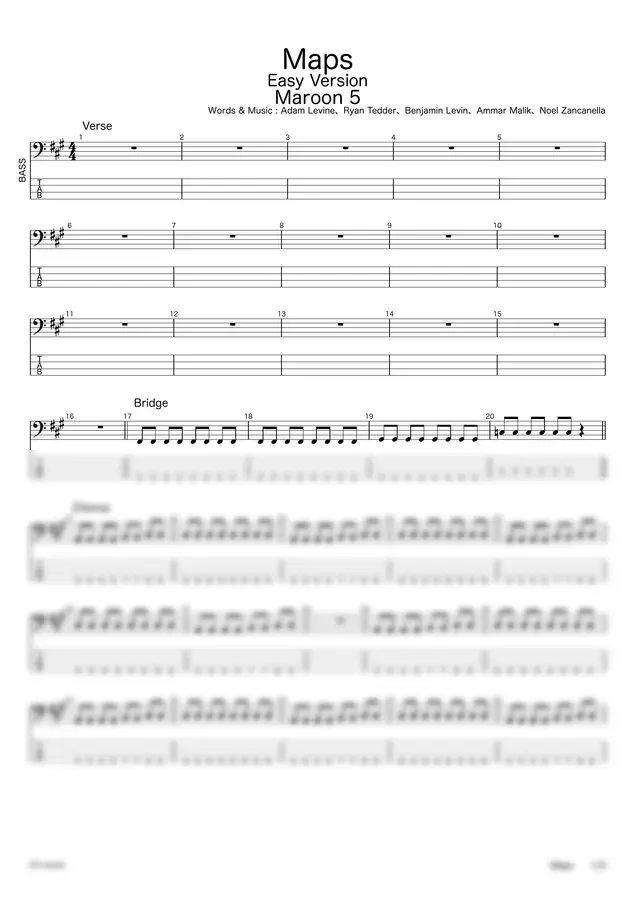 Maroon 5 - Maps (Easy Version Special Bonus Video Included!)
