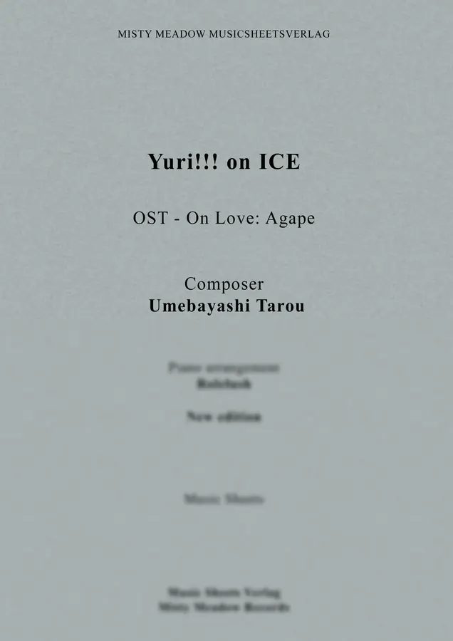 Umebayashi Tarou - Yuri!!! on ICE OST - On Love: Agape (NEW EDITION)
