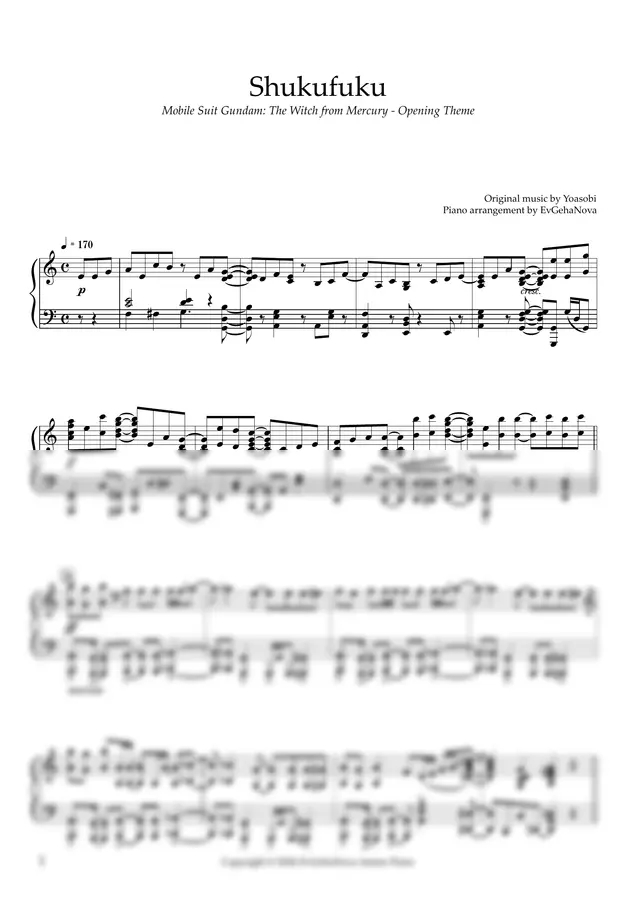 Yoasobi - The Blessing (Shukufuku) - Mobile Suit Gundam: The Witch from Mercury OP