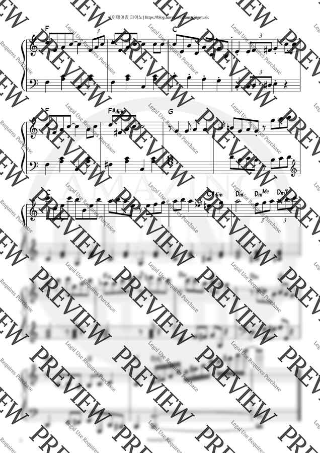 Bobby Helms - [2페이지캐롤]Jingle Bell Rock(징글벨 락) (C key, 연주) by 어메이징피아노1