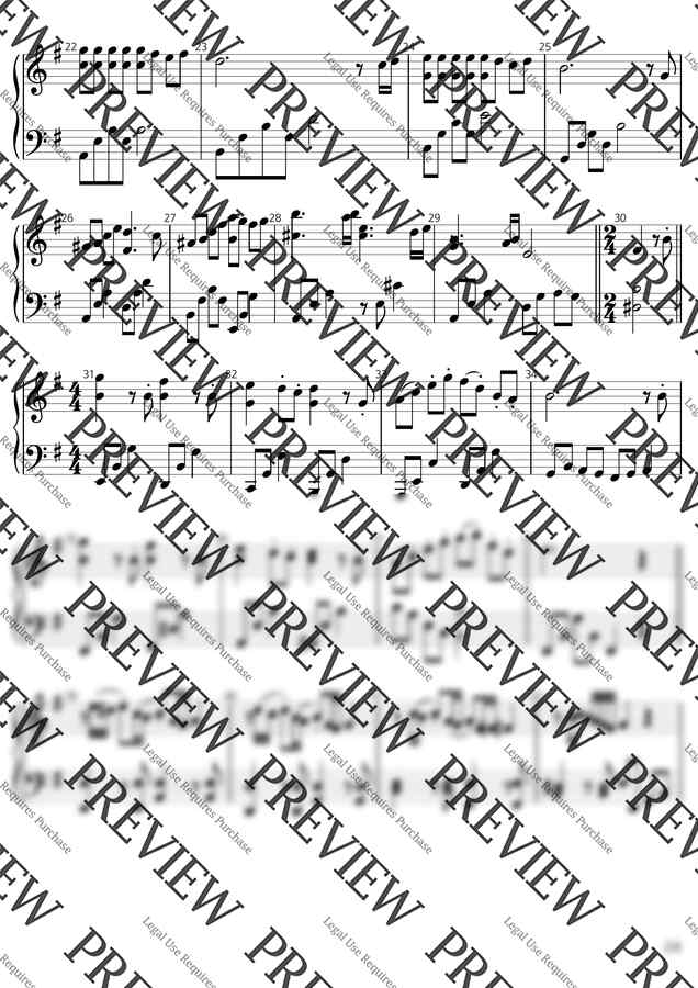 히사이시조(Hisaishi Joe) - 바다가 보이는 마을 (Orchestra Ver.)(3급)Em-Dkey원키활자큰피아노악보6P(악보2개) (체르니40번과정) by BK뮤직1