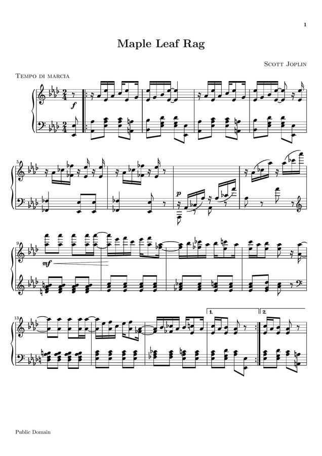 Scott Joplin - Maple Leaf Lag