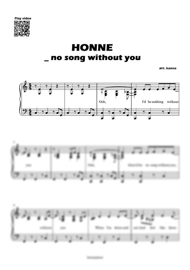 HONNE No Song Without You By honne-no-song-without-you-by