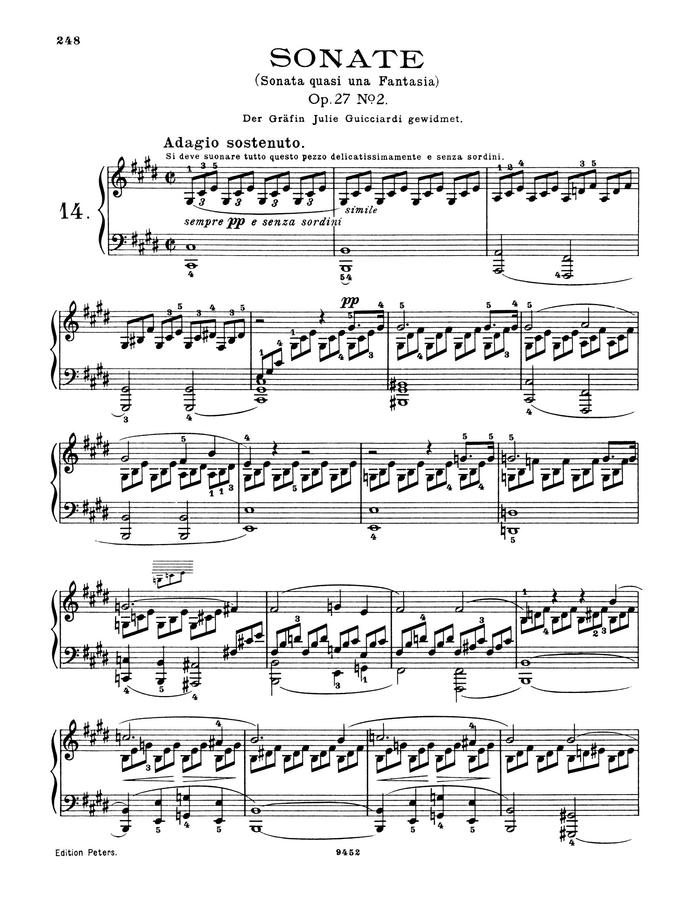 L.V.Beethoven (베토벤) - Piano Sonata No.14 (월광 소나타)