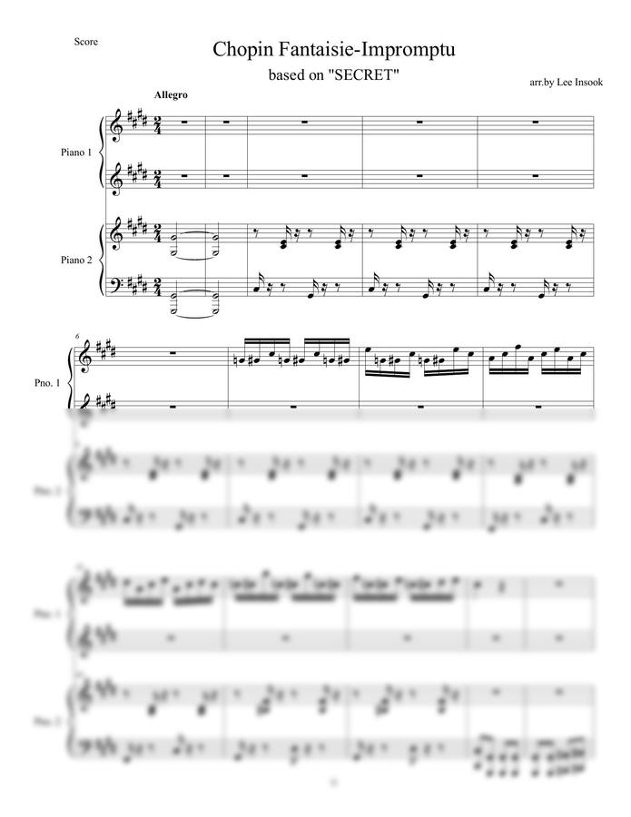 F. Chopin (쇼팽) - Fantasie-Impromptu, Op.66 (즉흥환상곡) (말할수없는 비밀 OST를 바탕으로) by Lisa0