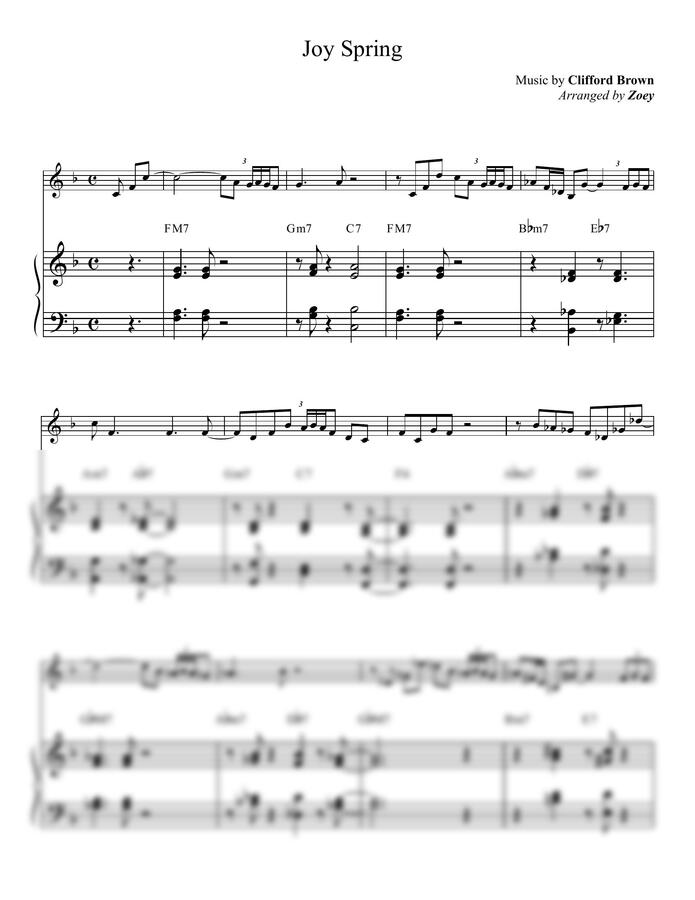 Clifford Brown - Joy Spring (easy) by Zoey0