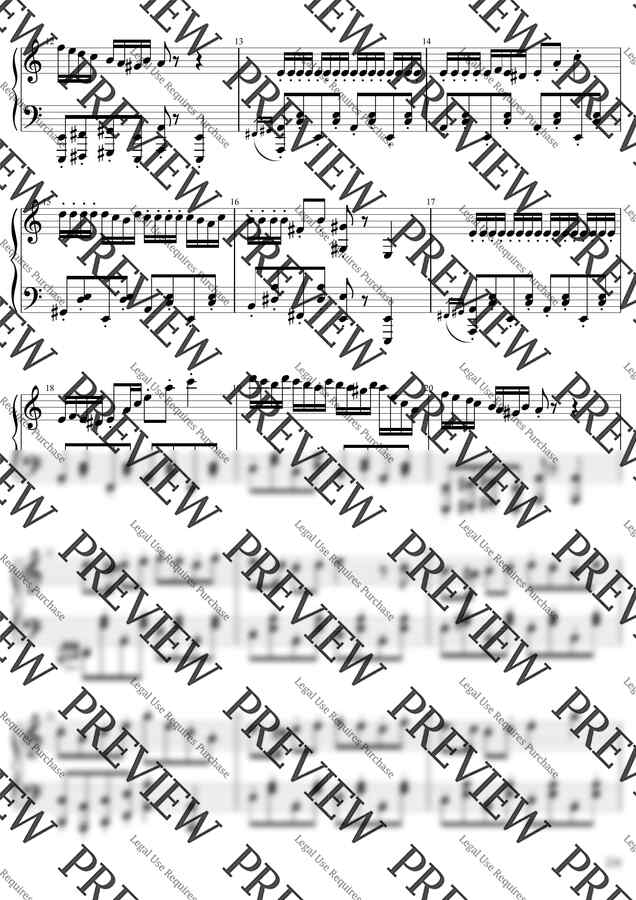 Sheet Music Boss - Rush E (3급)활자큰피아노4P(악보2개) (체르니40과정) by BK뮤직1