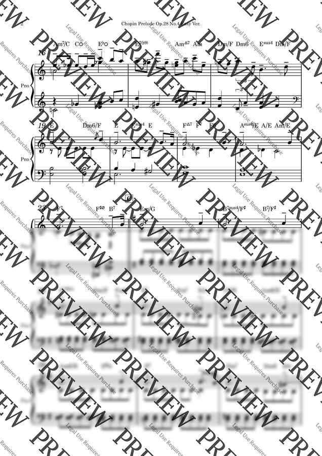 쇼팽 - 프렐류드 Op.28 No. 4 (쉬운악보) by Piano QQQ1
