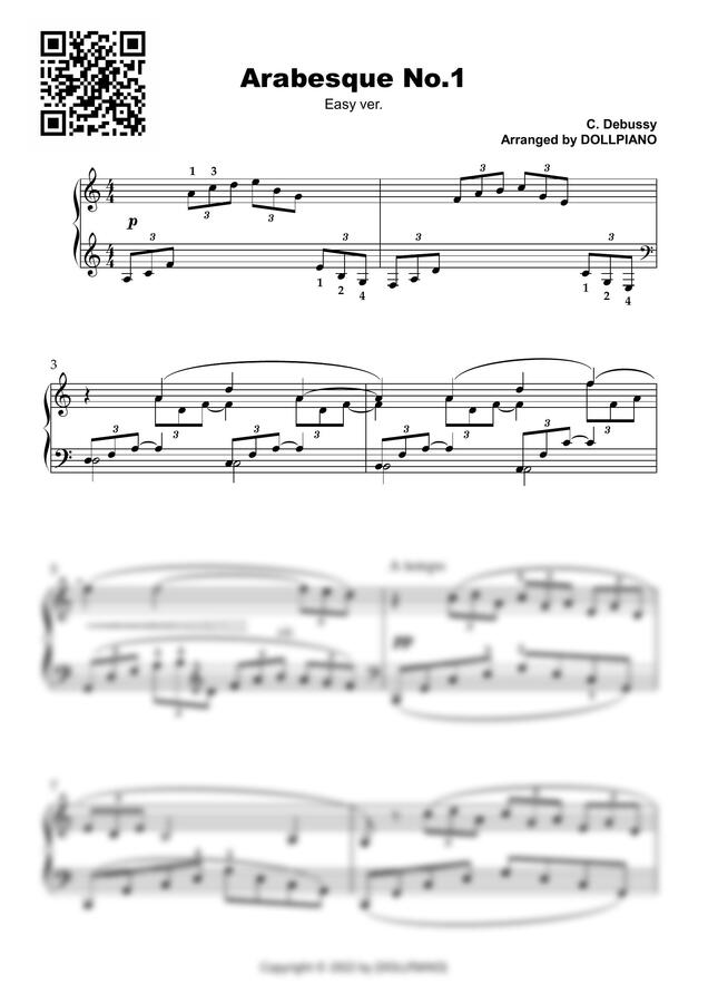 C. Debussy (드뷔시) - Arabesque No.1 (아라베스크) (다장조) by DOLLPIANO0