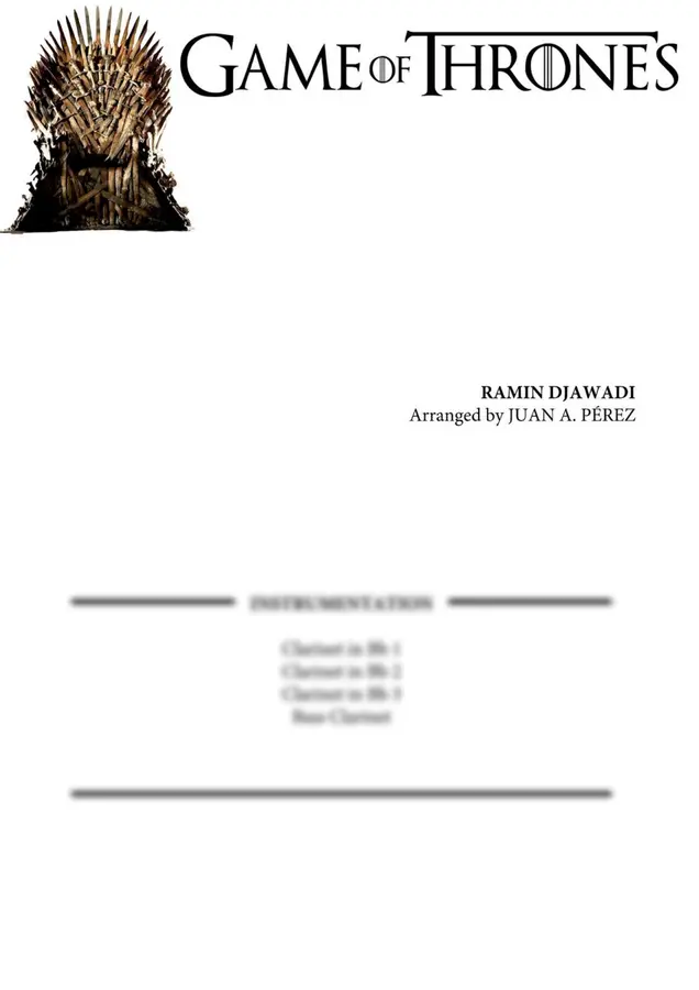 Ramin Djawadi - Game of Thrones (Clarinet Quartet)