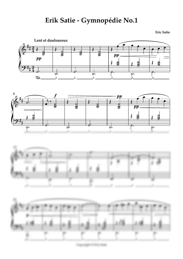 Eric Satie - Erik Satie - Gymnopédie No.1