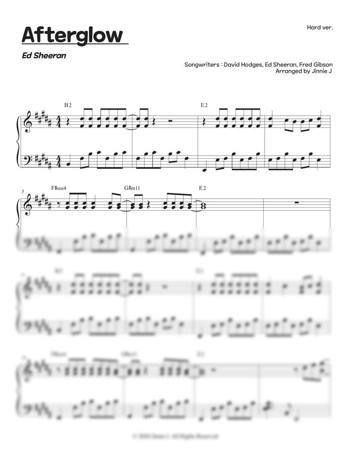 Ed Sheeran - Afterglow by Jinnie J0