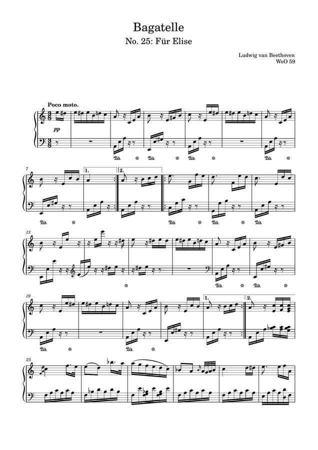 L.V.Beethoven (베토벤) - Für Elise (엘리제를 위하여)