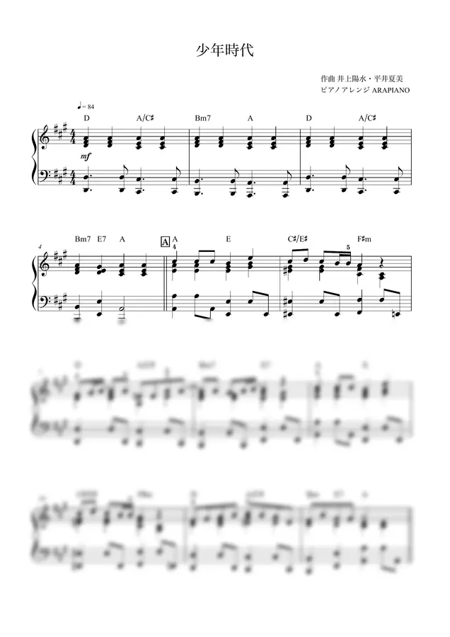 Yosui Inoue - Shounen Jidai by ARA PIANO