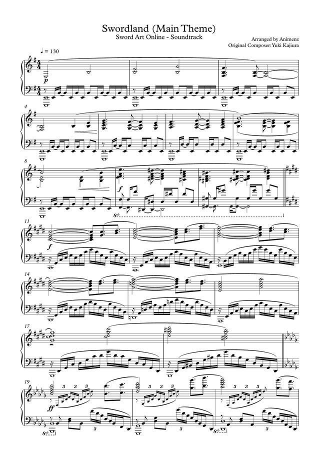 Sword Art Online OST [piano] - Swordland (Main Theme)0