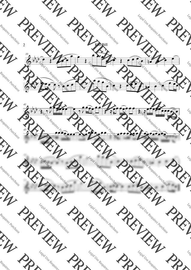 악보 > SZA Kill Bill (플루트 악보) by Jenny Lee Flute