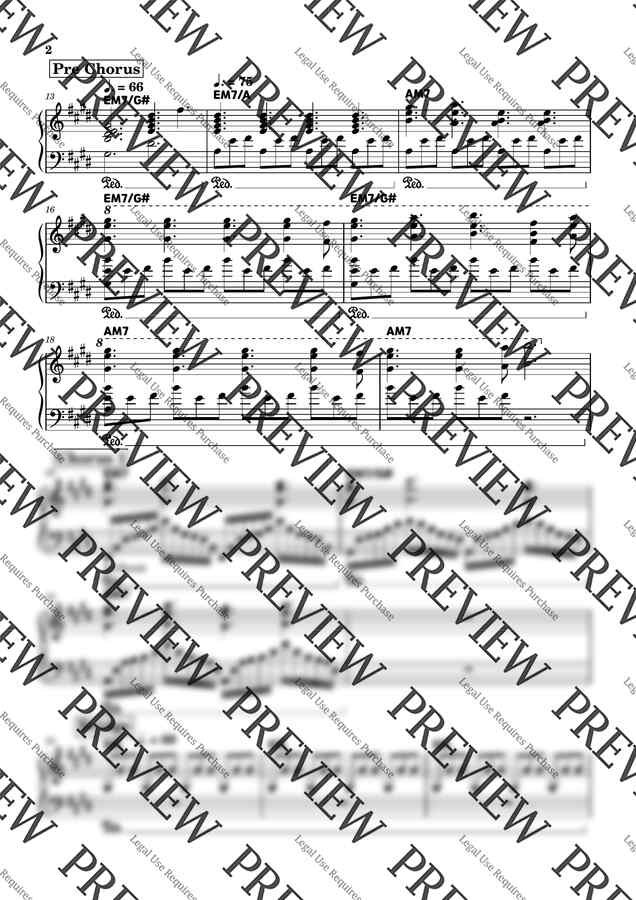 극장판 체인소맨 레제편 OST - In The Pool (원곡 악보) by 정진JUNGJHIN1