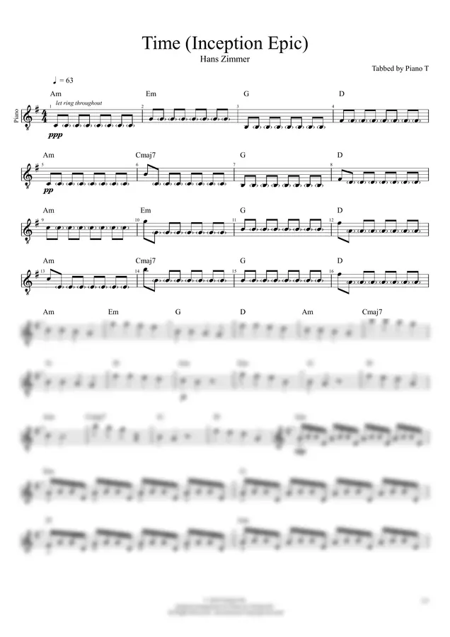 Hans Zimmer - Time (Inception Epic) (Piano)