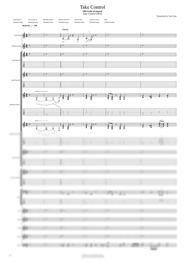Old Gods of Asgard - Take Control (Full Score)