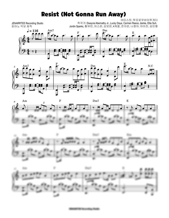 TXT (투모로우바이투게더) - Resist (Not Gonna Run Away) by JENARRTEE Recording Studio0