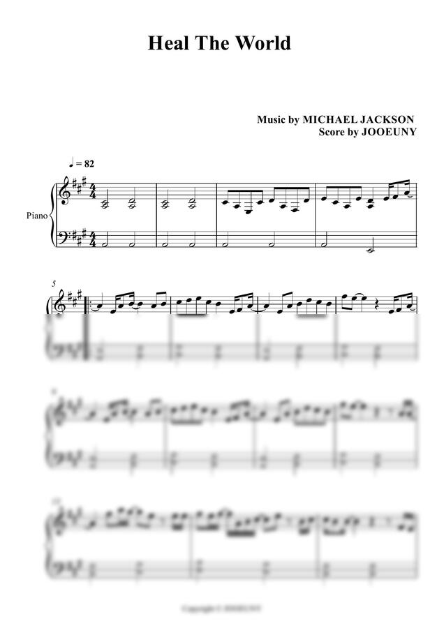 Michael Jackson - Heal The World (체르니 100 이상)