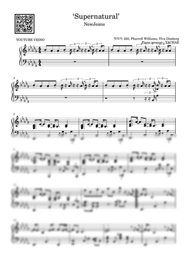 newjeans - Supernatural (Piano.ver)
