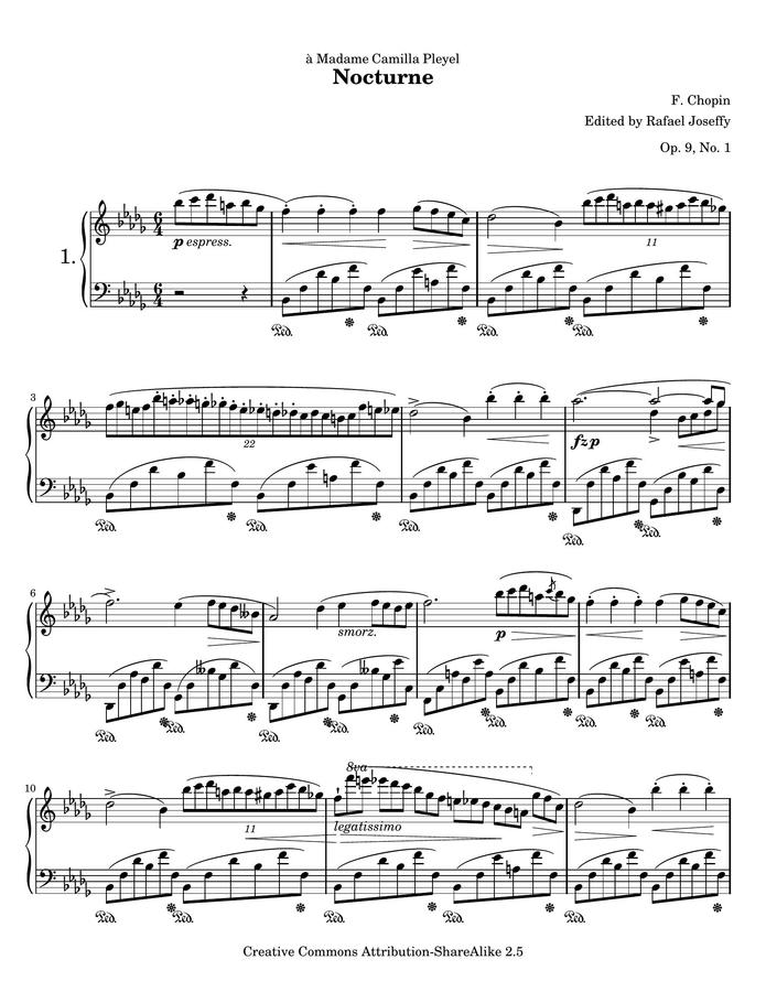 F. Chopin (쇼팽) - Nocturne op.9 no.1 (녹턴)