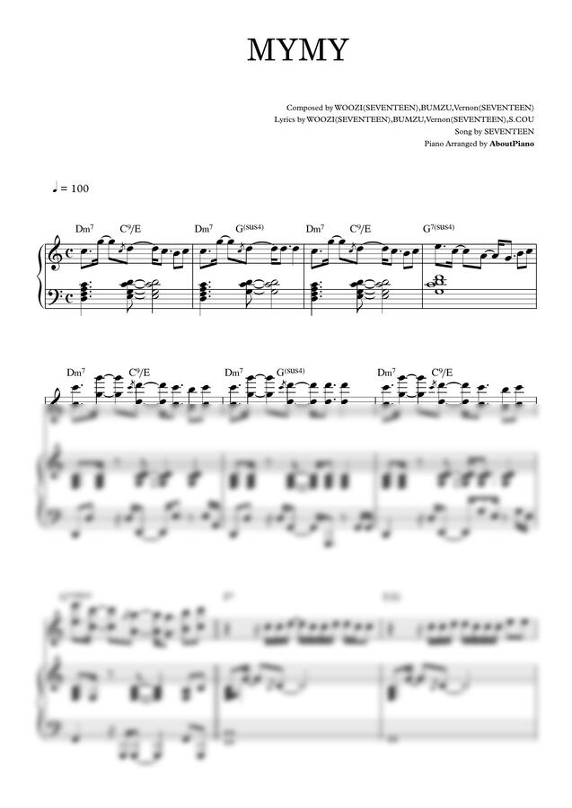 악보 > 세븐틴 (SEVENTEEN) My My