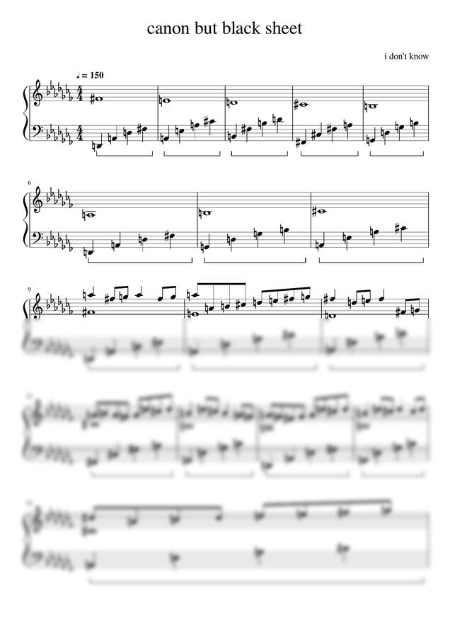 J. Pachelbel (파헬벨) - 캐논 변주곡 (어려운 악보)