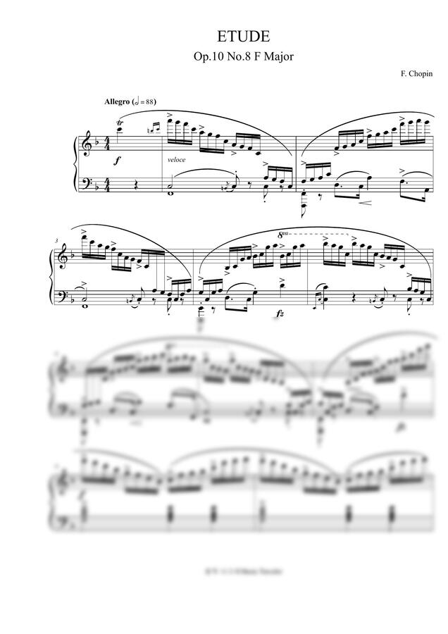 F. Chopin(쇼팽) - Etude Op.10 No.8(에튀드 햇빛) (원곡) by 음악 나그네Music Traveler0
