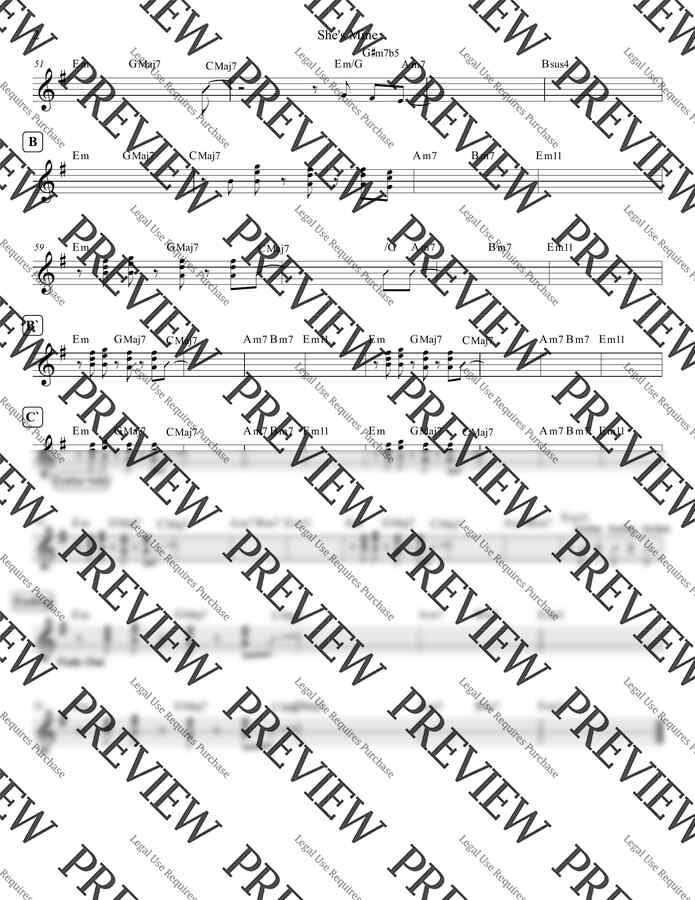 Steve Perry - She's Mine (Lead Sheet) by 장화신은별1