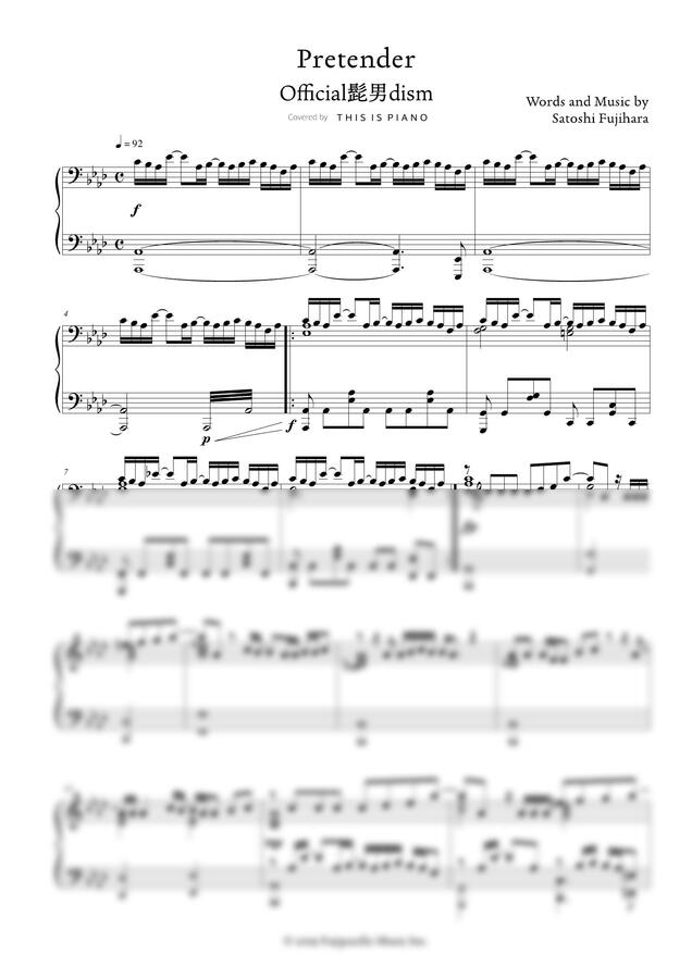 Official髭男dism - Pretender by THIS IS PIANO0