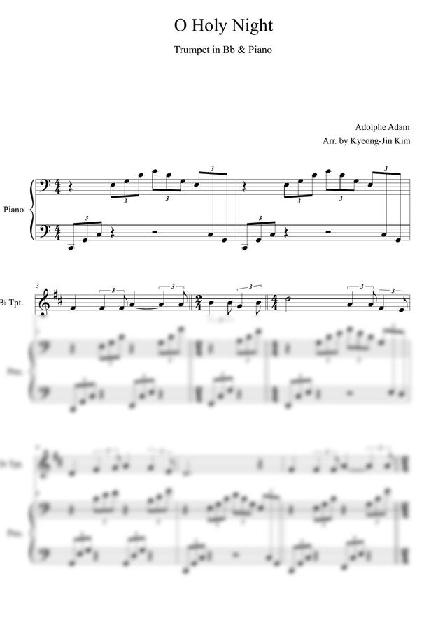 Adolphe Adam - 거룩한 밤 O Holy Night(Bb 트럼펫 &amp; 피아노) by 김경진0