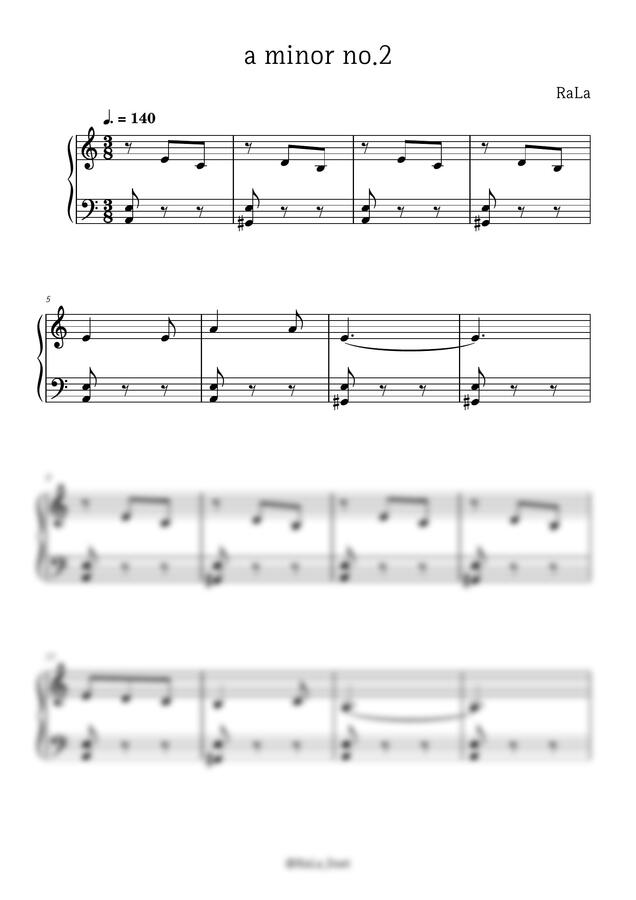 악보 > RaLa - 클래식 소품 a minor no.2