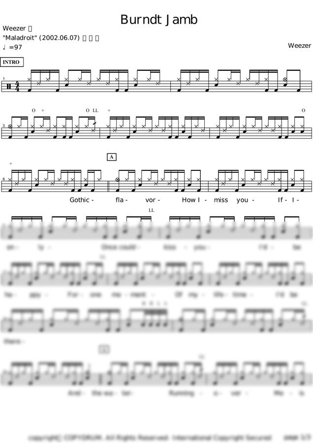 Weezer - Burndt Jamb by 카피드럼0