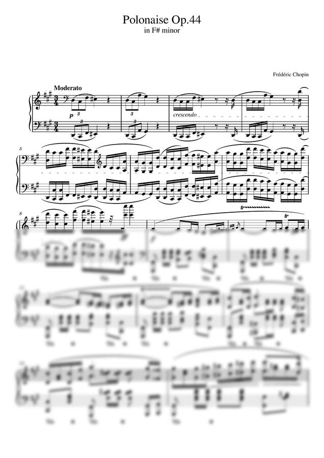 악보 > F. Chopin (쇼팽) - Polonaise Op.44 (폴로네이즈 5번)