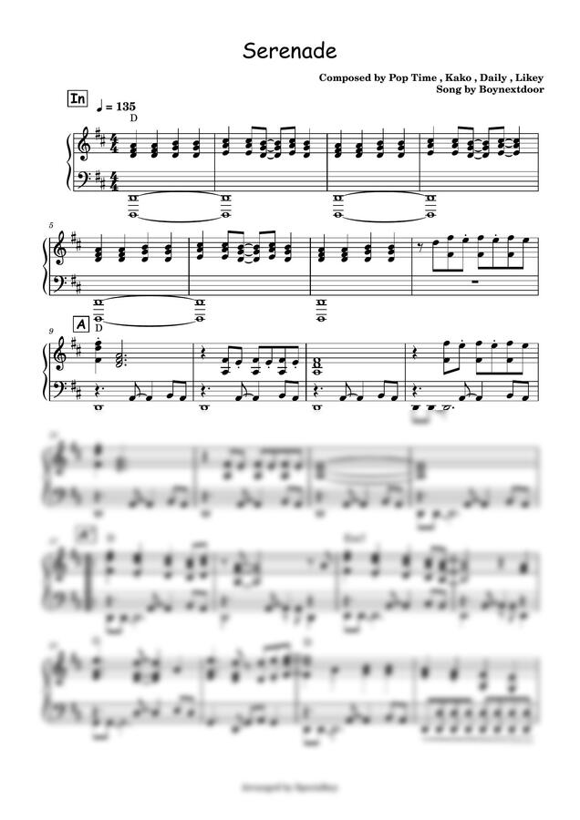 Boynextdoor ( 보이넥스트도어 ) - Serenade (Solo piano) by 스페셜키0