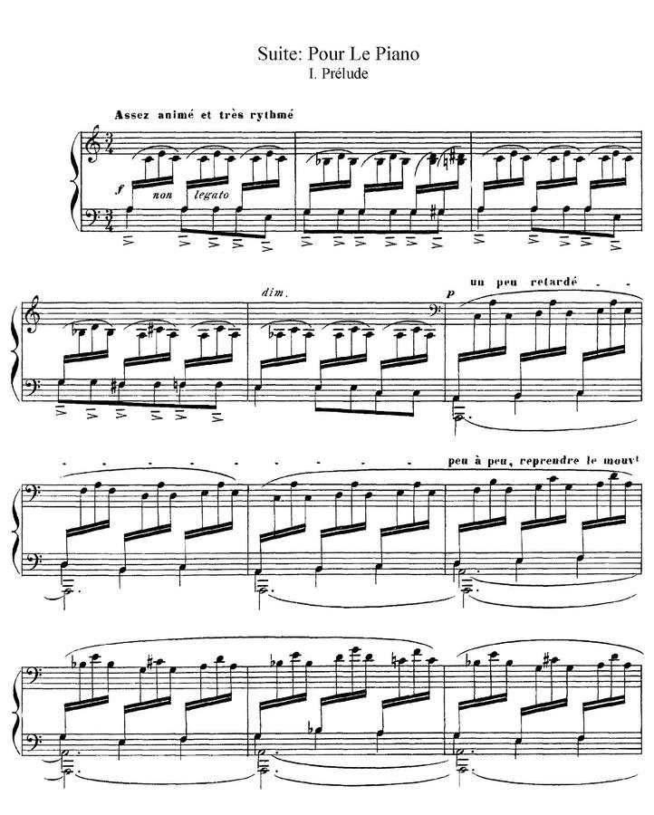 C. Debussy (드뷔시) - Pour le Piano (피아노를 위하여)