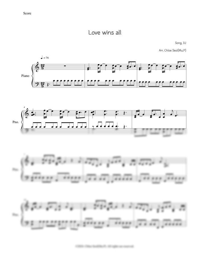 아이유(IU) - Love wins all (Piano solo) by Chloe Seol(Mu.P)0