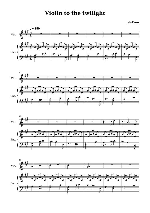 Je4You - Violin to the twilight by Je4You0