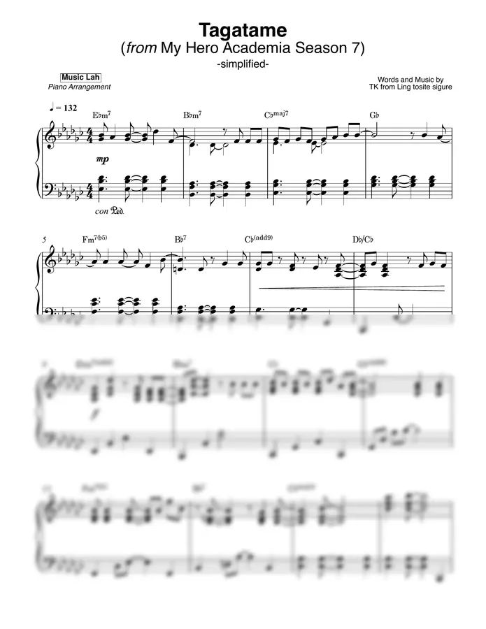 TK from Ling tosite sigure - Tagatame (Simplified)