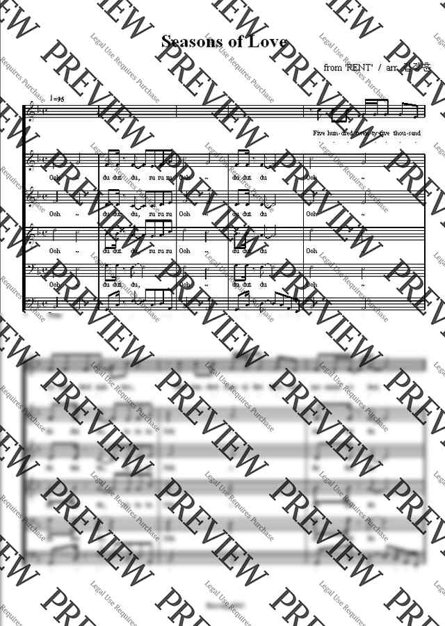 악보 > Rent seasons of love