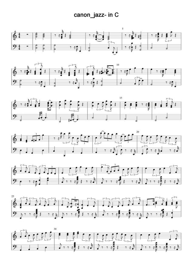 J. Pachelbel (파헬벨) - 캐논 변주곡 ( Jazz ver.)