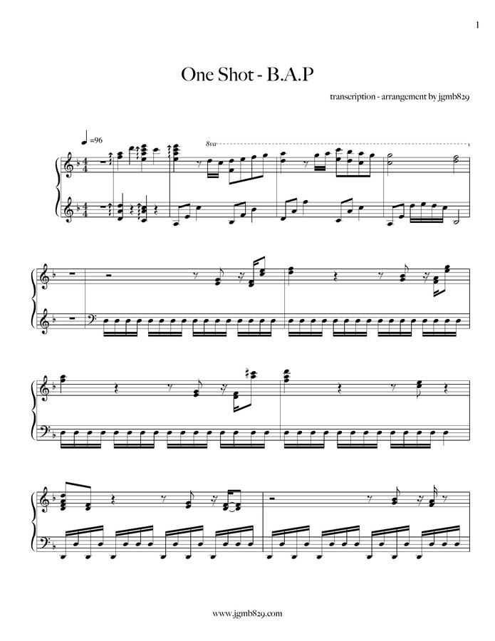 악보 > BAP One shot