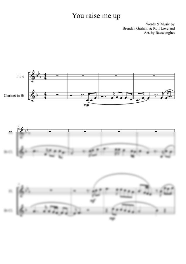 Brendan Graham &amp; Rolf Loveland - You raise me up (플륫,클라리넷 듀엣) by 배승희0