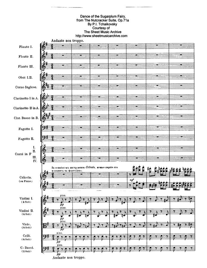 Tchaikovsky (차이코프스키) - 사탕 요정의 춤 (호두까기 인형 中) (총보)