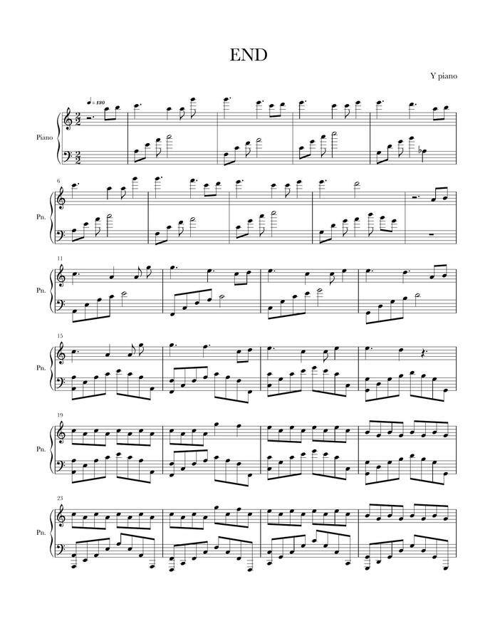 Y piano - END