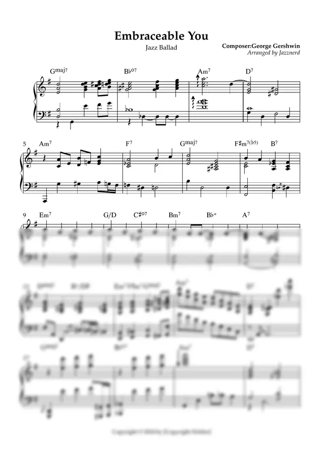 Jazz Ballad 편곡 - Embraceable You