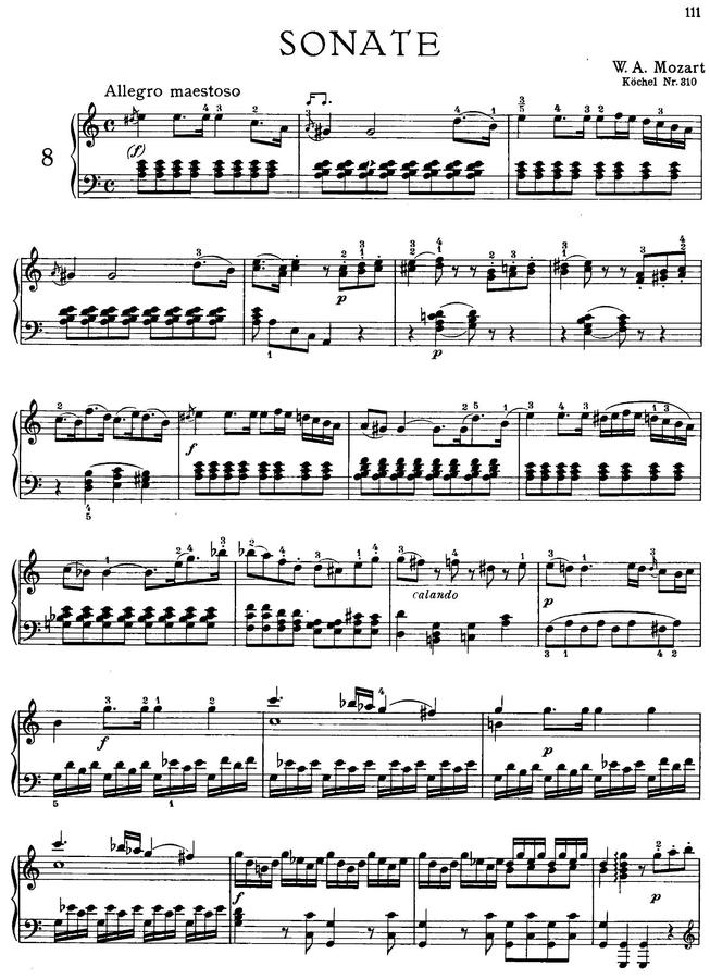 W.A.Mozart (모차르트) - Piano Sonata No.8