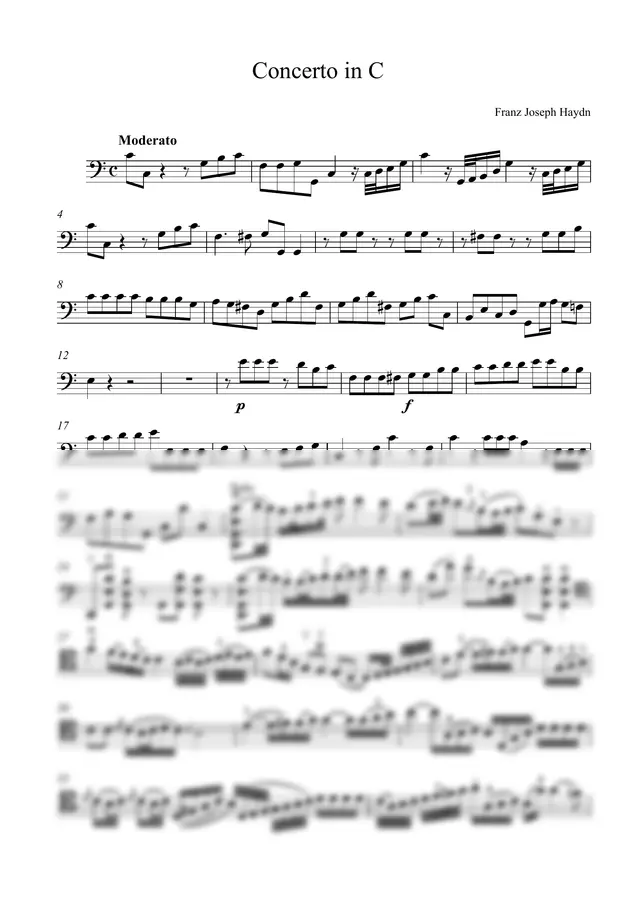 Franz Joseph Haydn - Cello Concerto No. 1 in C major: I. Moderato